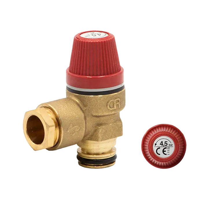 Altecnic / Caleffi Pressure Relief Valve with Circlip Connection 4.5 Bar - F0000477