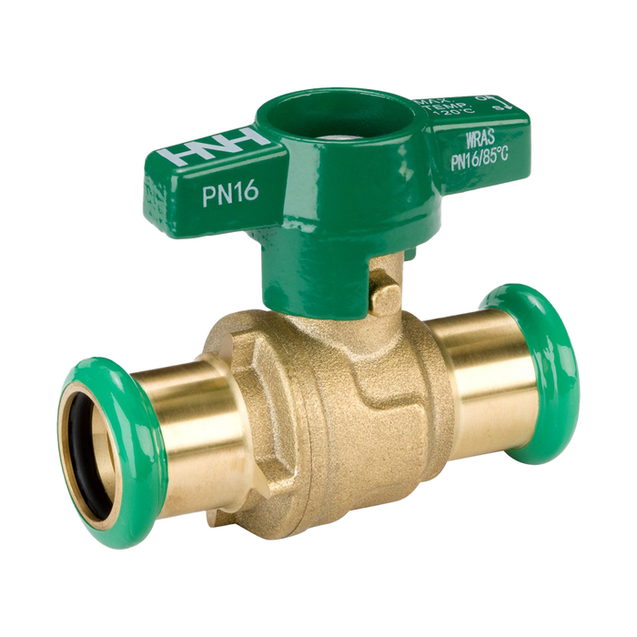 Hattersley Fig 114TH.PF PN16 Integral Ended Press Fit Ball Valve - T-Handle